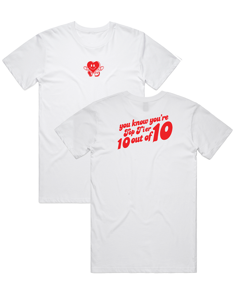 Heart 10/10 Tee (White)